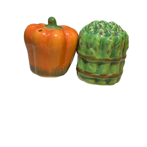 Asparagus Pepper/Pumpkin Salt Pepper SMALL Shaker Set - Picture 8 of 8